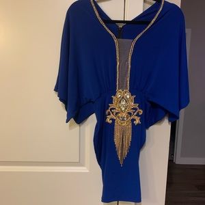 Slinky blue dress